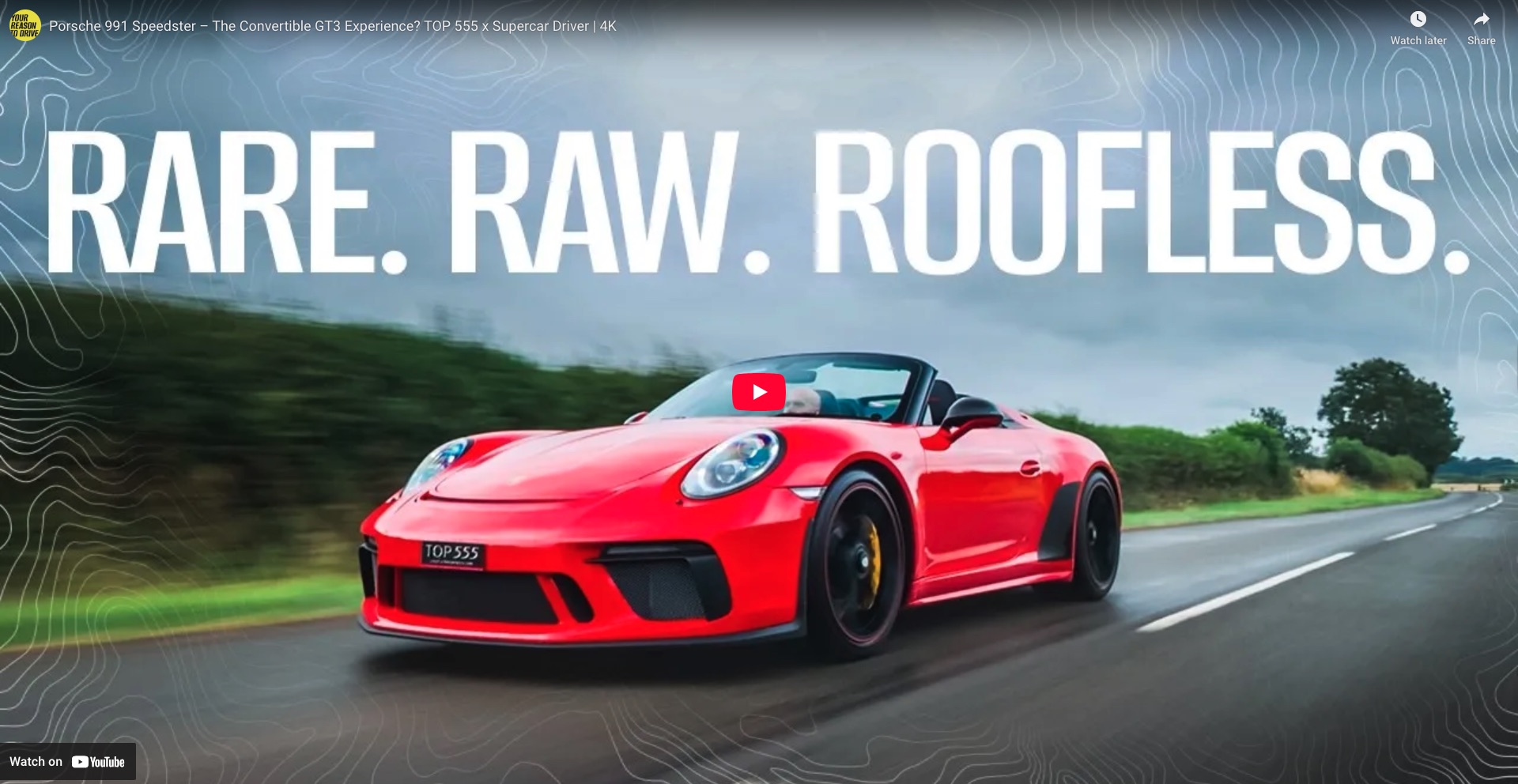 Porsche 991 Speedster — The Convertible GT3 Experience?